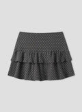 Polka Dot Ruffle Mini Skirt IU526