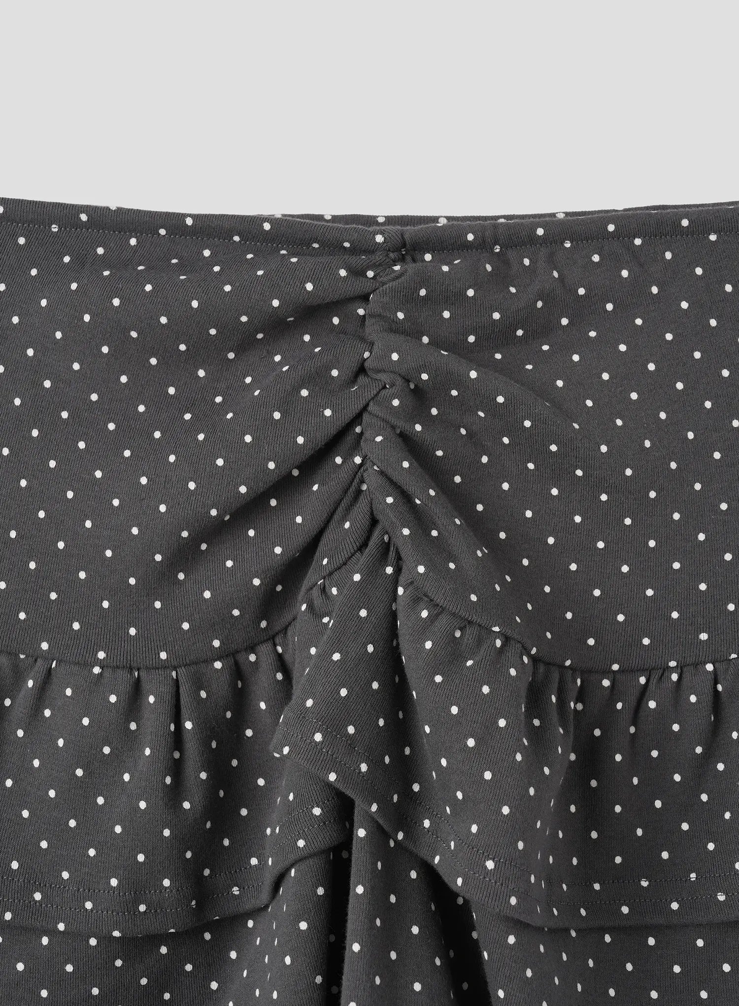 Polka Dot Ruffle Mini Skirt IU526