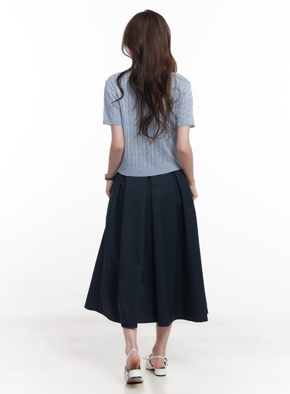 Flare Pleated Maxi Skirt CY515