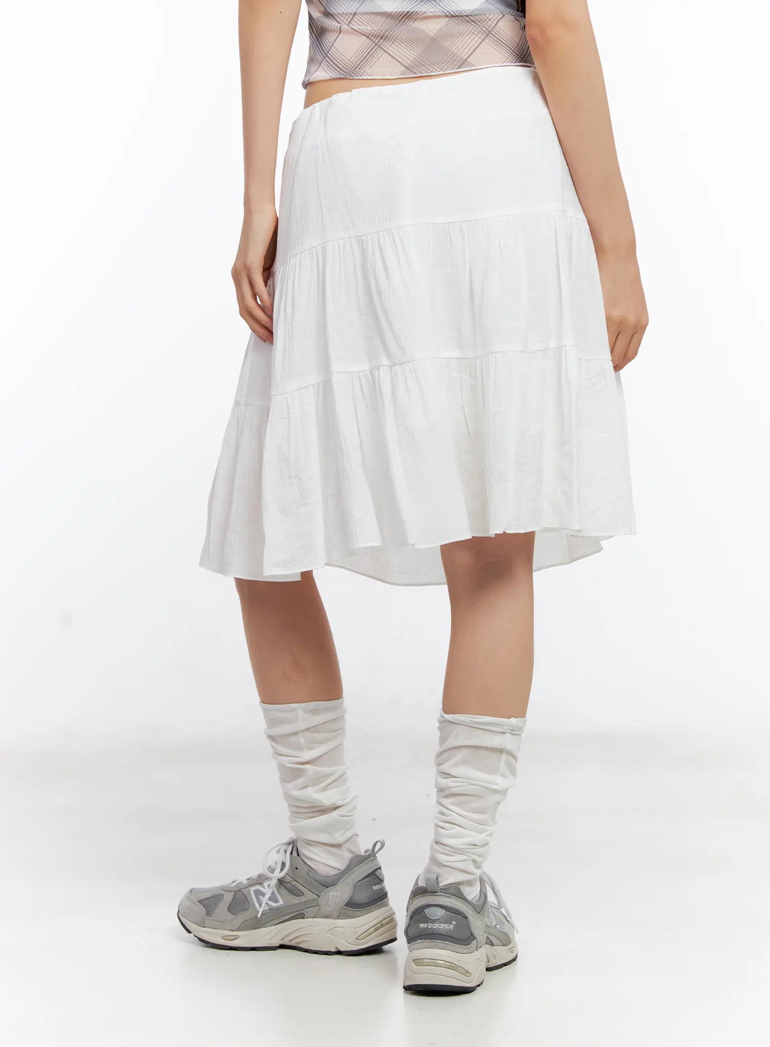 Tiered Flowy Midi Skirt CL529