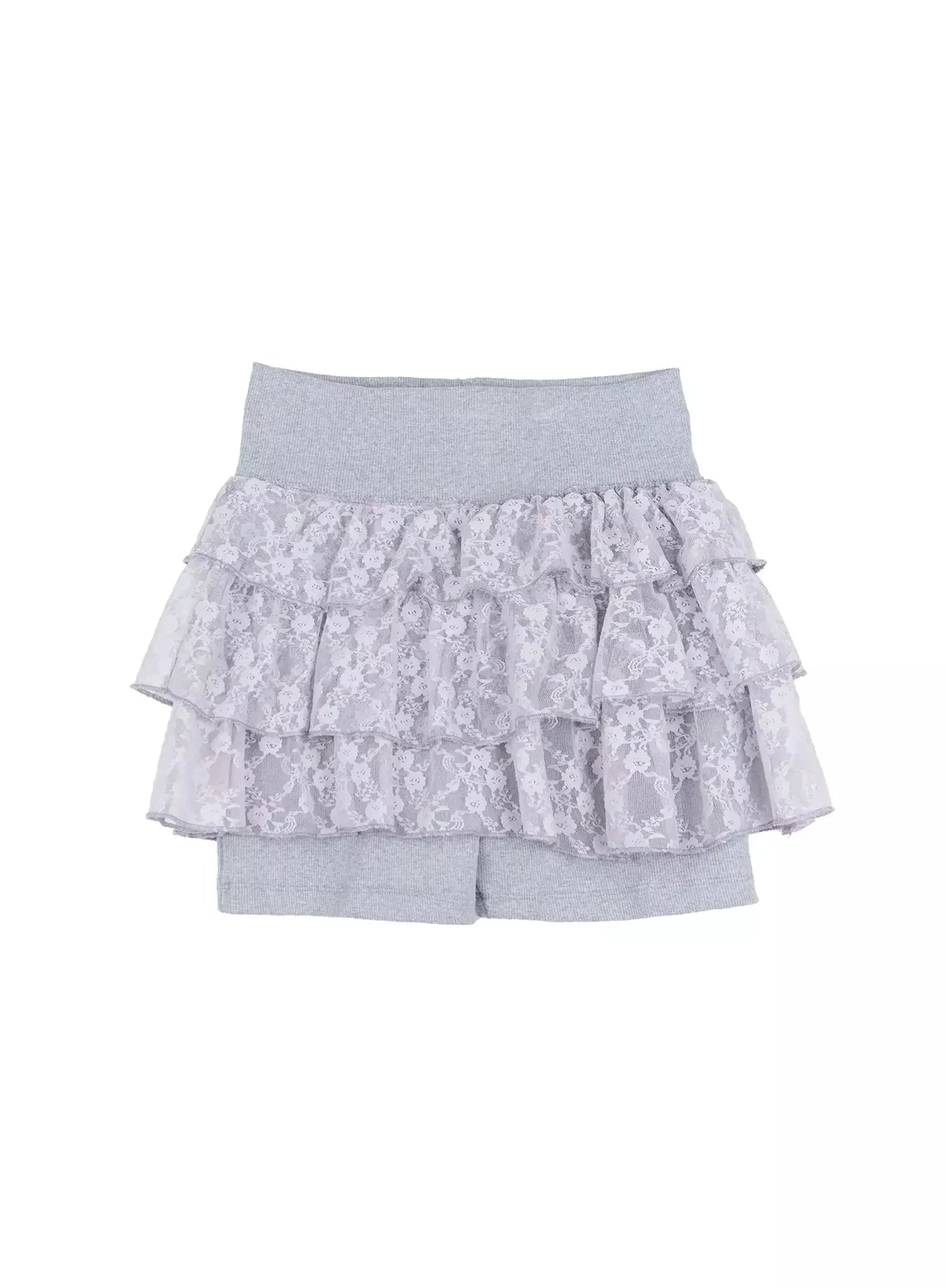 Lace Tiered Ruffle Skirt IL531